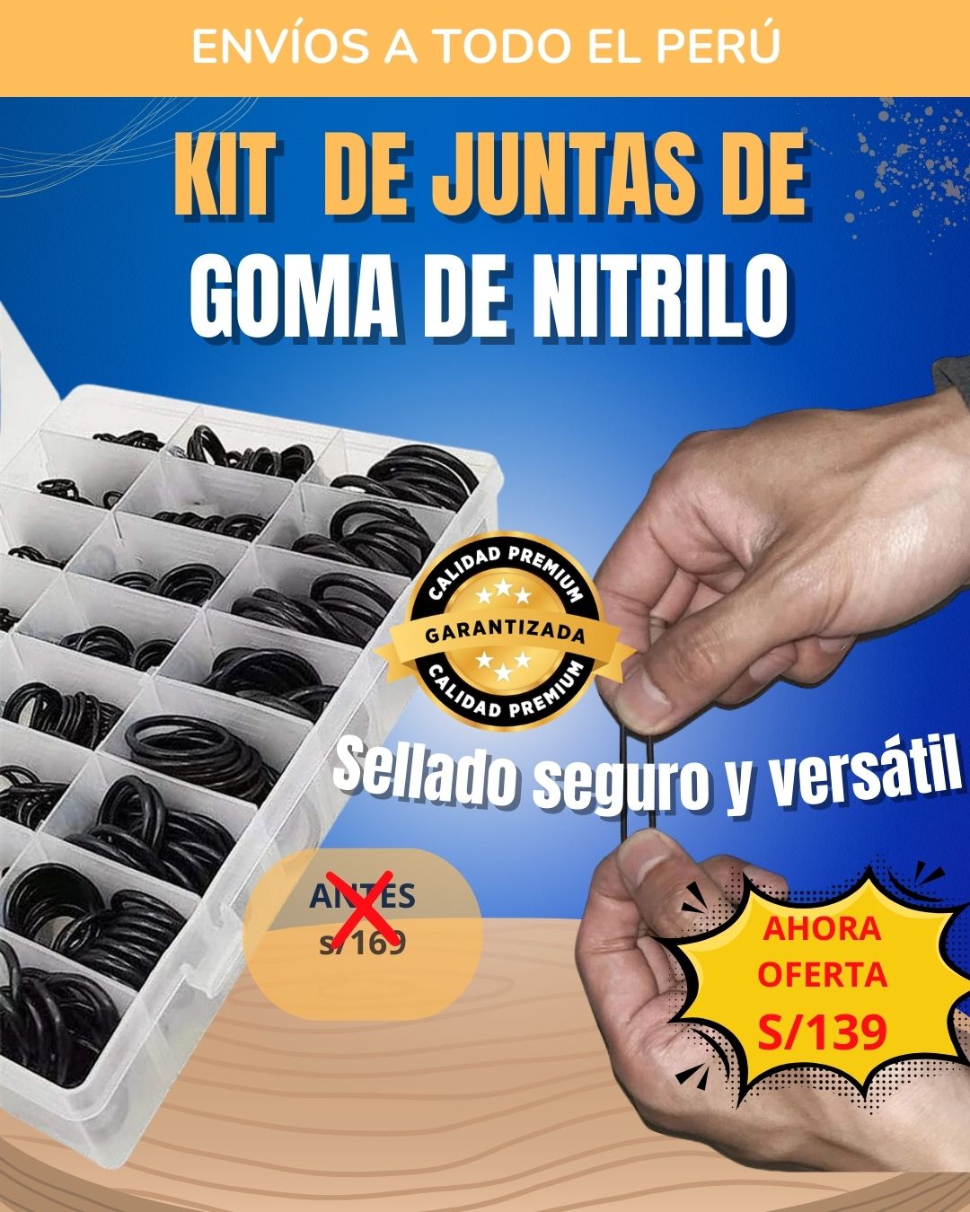 KIT DE JUNTAS DE GOMA DE  NITRILO