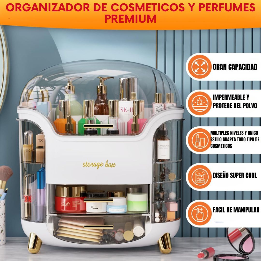 ORGANIZADOR DE COSMETICOS Y PERFUMES PREMIUM