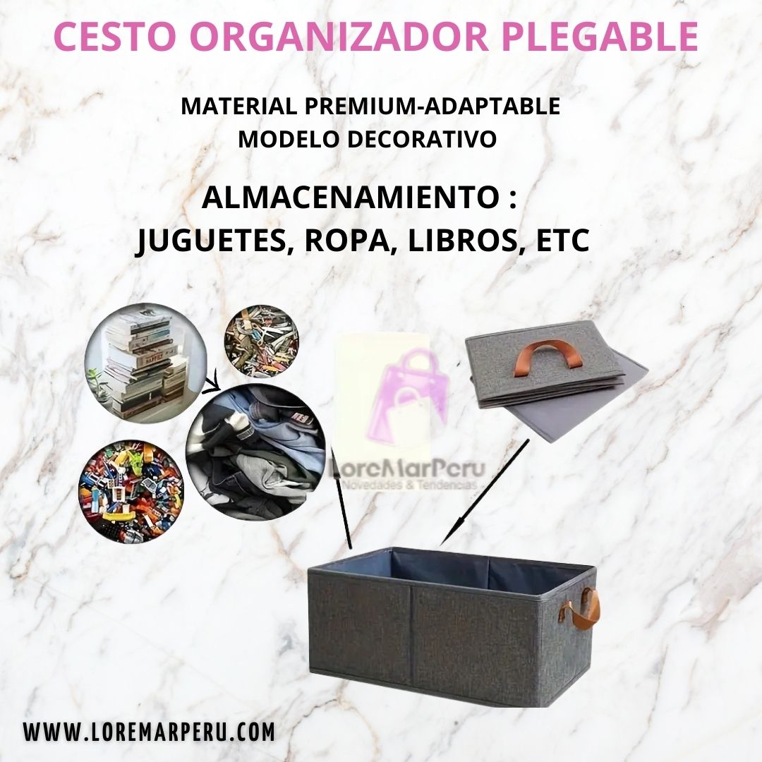 CESTO ORGANIZADOR PLEGABLE - PACK 2 UNIDADES