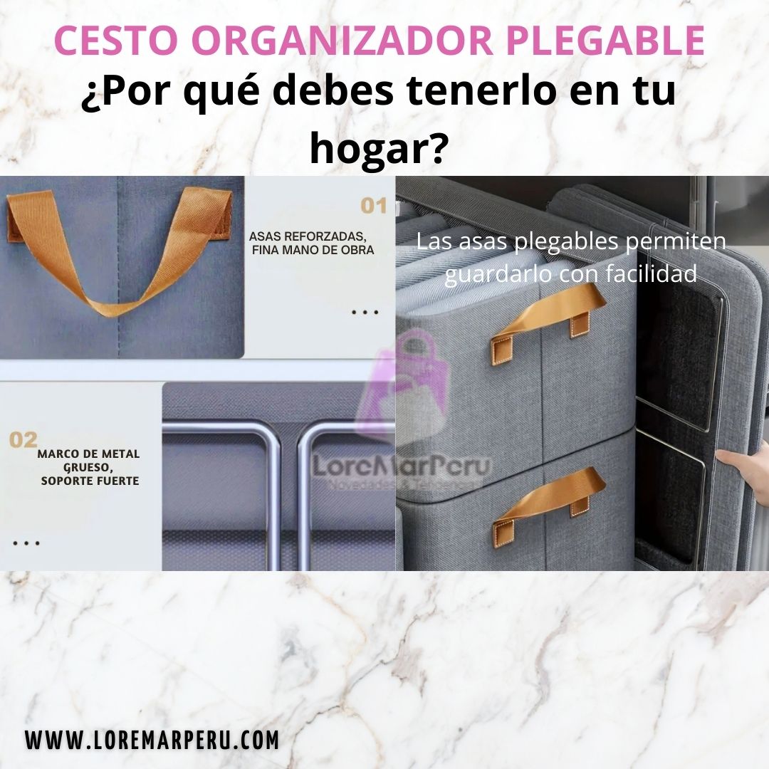 CESTO ORGANIZADOR PLEGABLE - PACK 2 UNIDADES