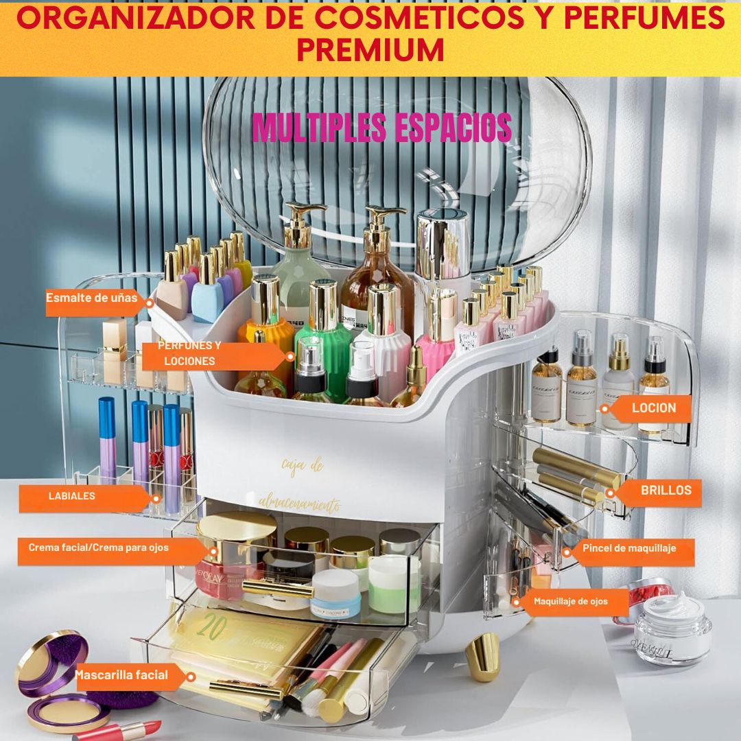 ORGANIZADOR DE COSMETICOS Y PERFUMES PREMIUM