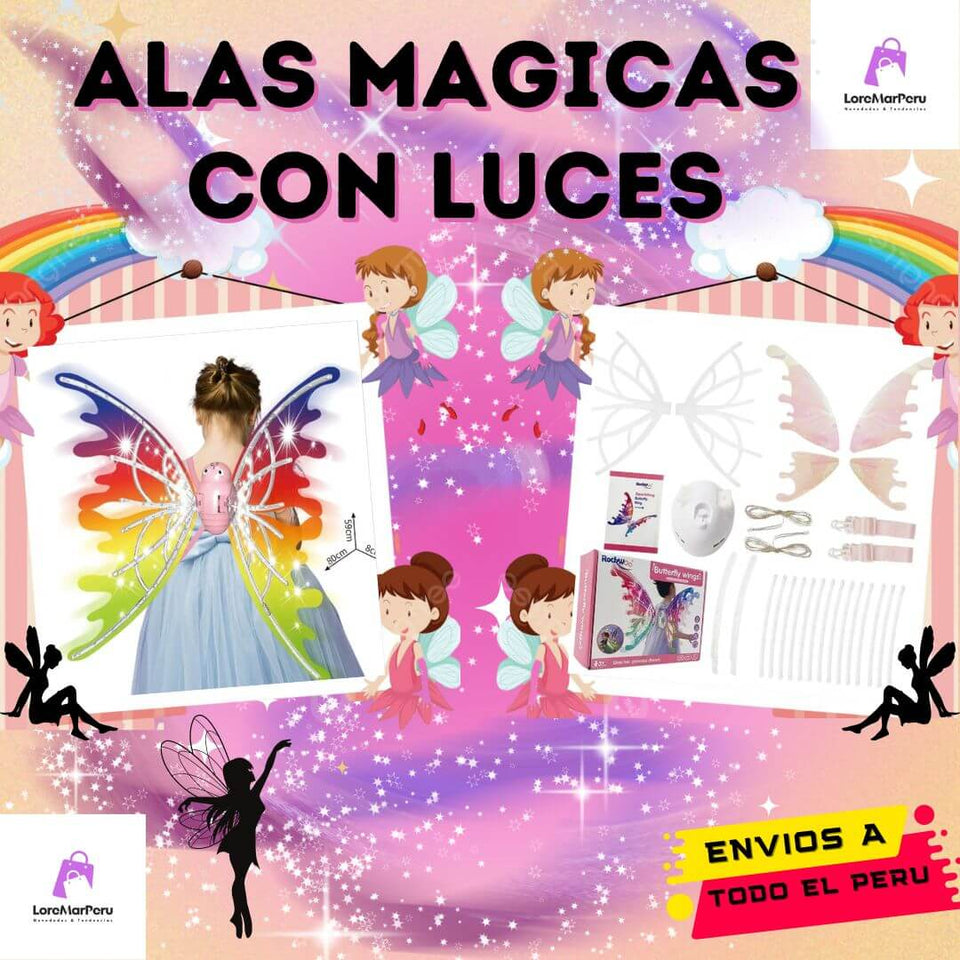 ALAS MAGICAS   HADAS Y DRAGONES   CON LUCES LED